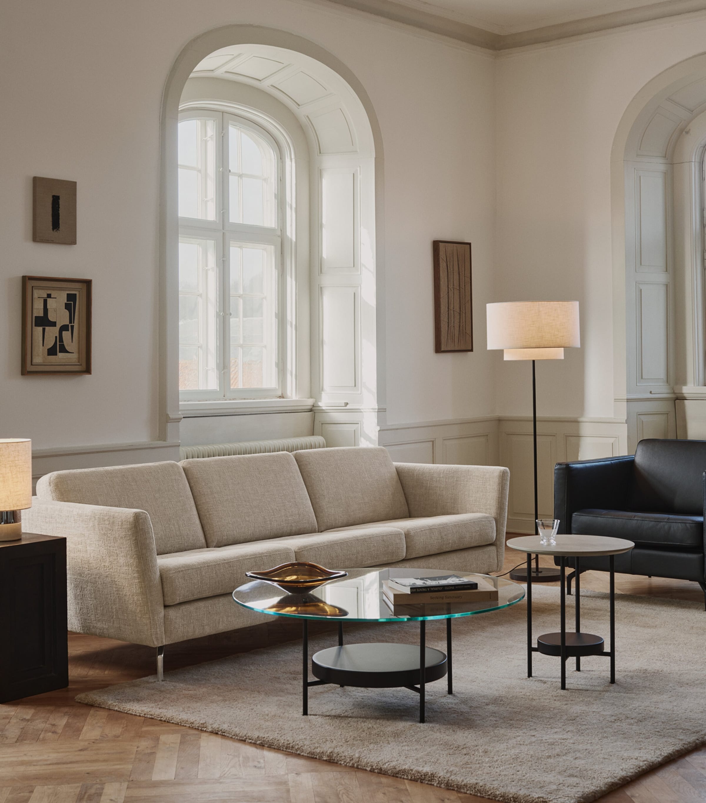 BoConcept Osaka 3-Seater Sofa Cream Image 2