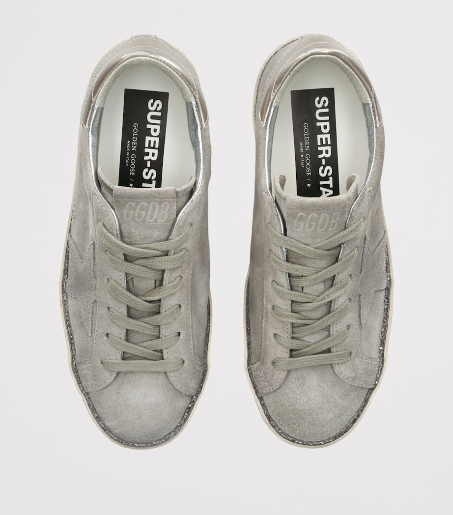 Golden Goose Womens Suede Super Star Sneakers Taupe Comb Image 4