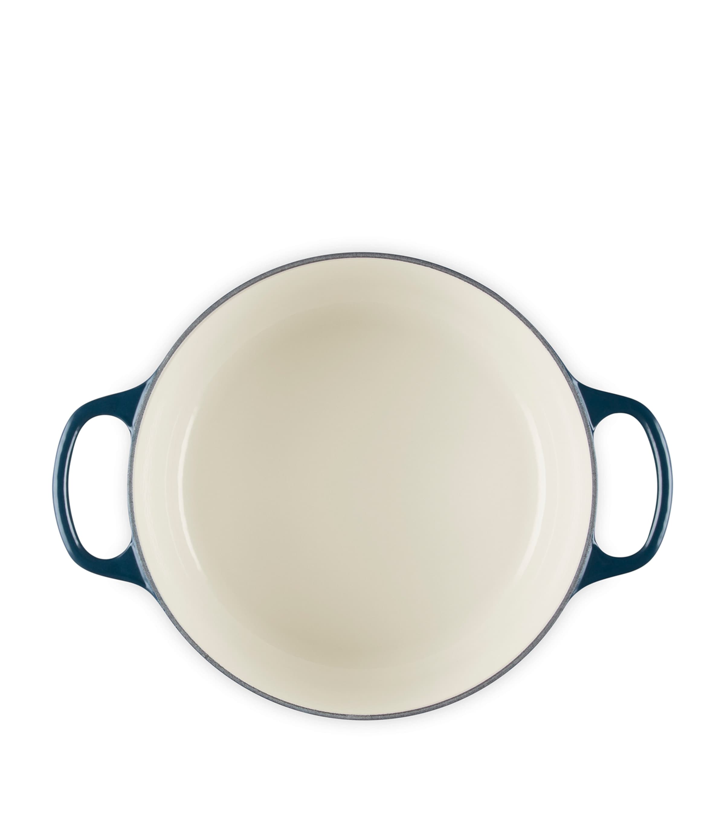 Enamelled Cast Iron Round Casserole Dish (24cm) BLUE Image 5