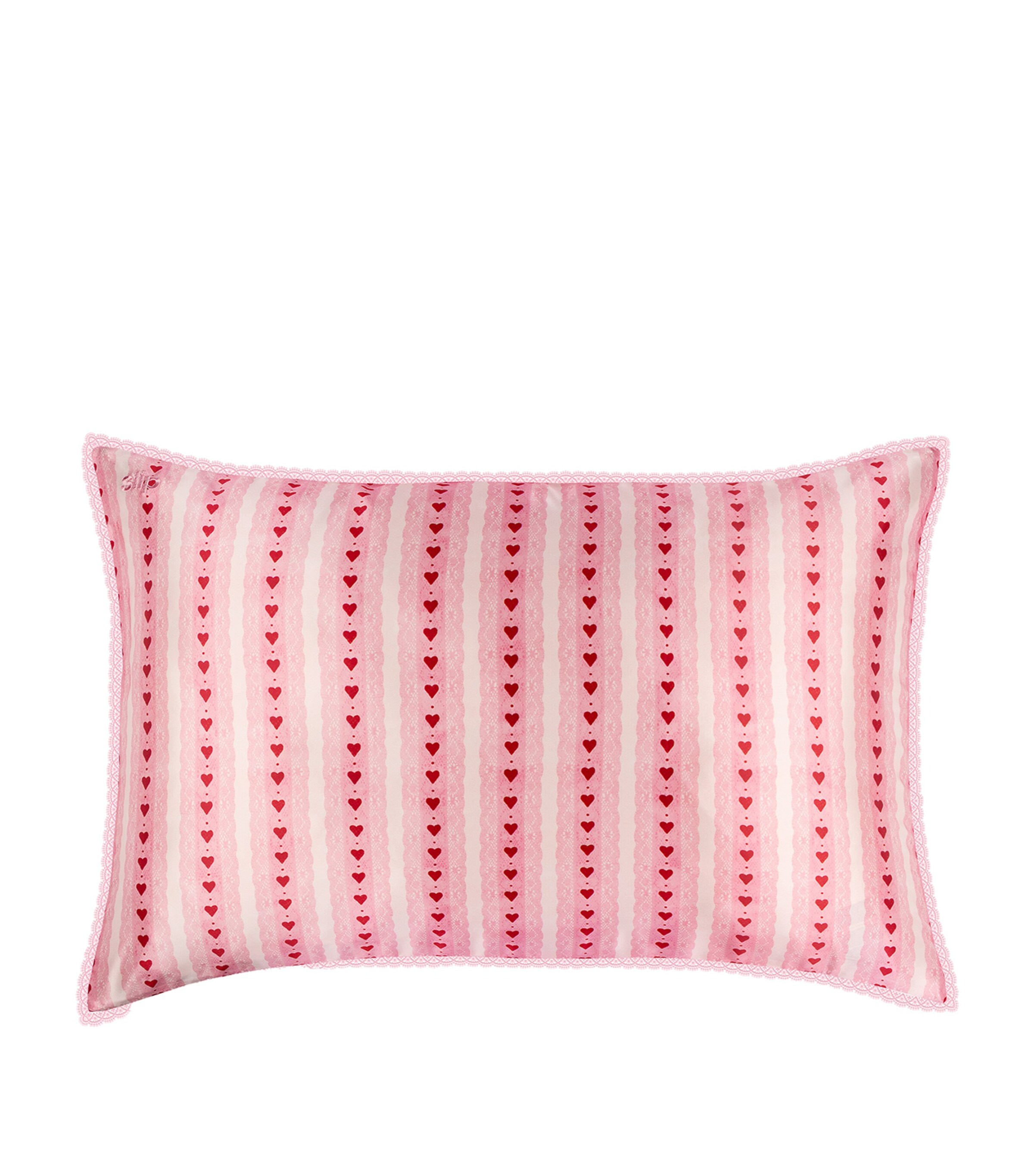 Lace-Trim Silk Sweetie Queen Pillowcase SWEETIE Image 6