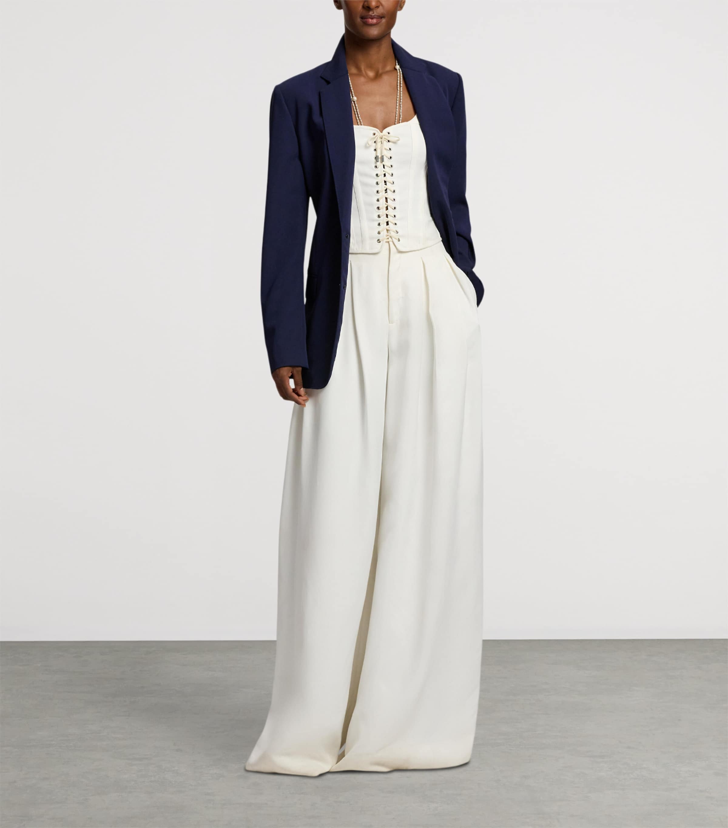 Cotton-Blend Kat Corset Top NATURAL-101 Image 6