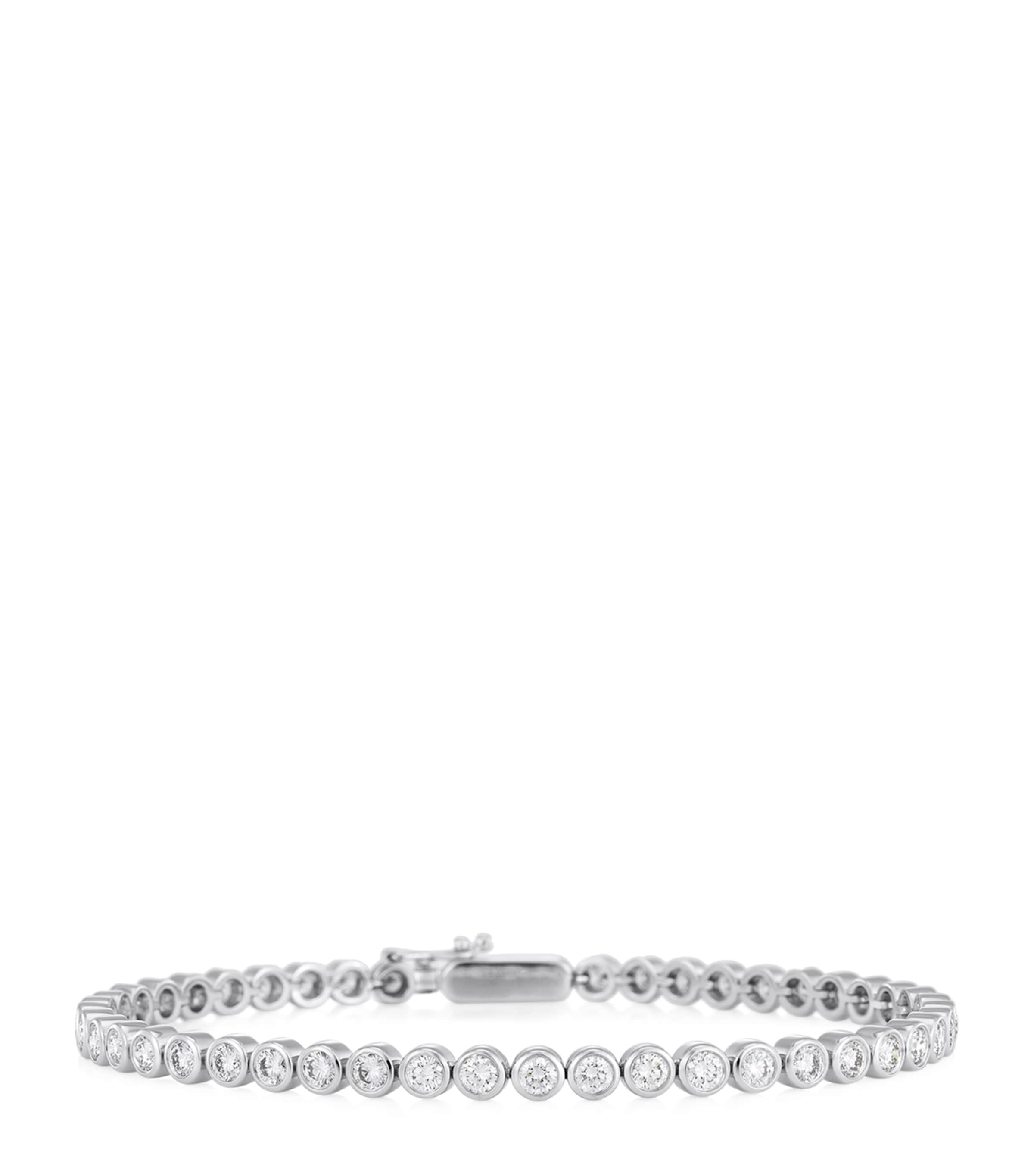 Shop De Beers White Gold And Diamond Db Classic Eternity Bracelet