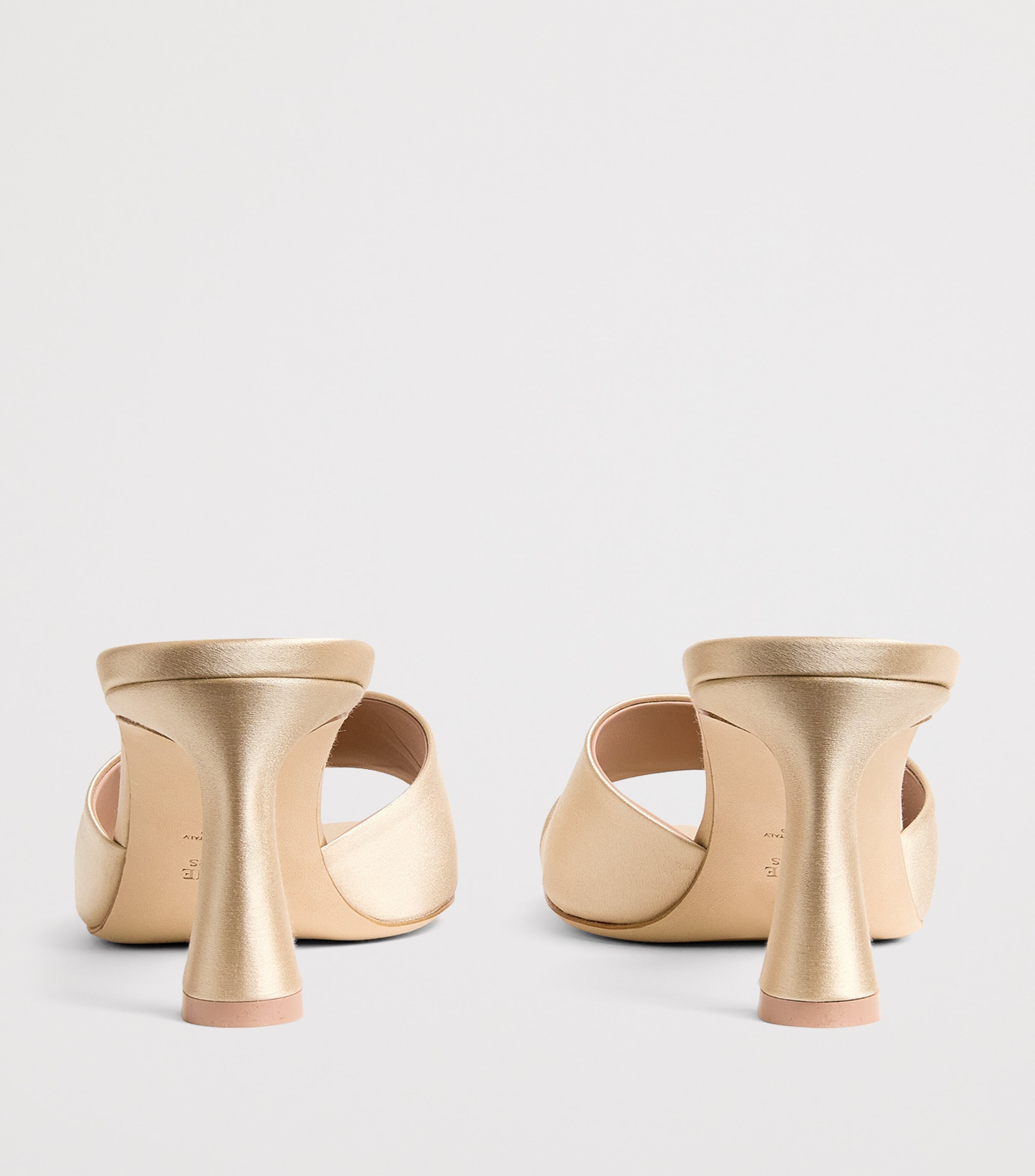 Satin Roxanne Mules 70 PLATINO Image 4