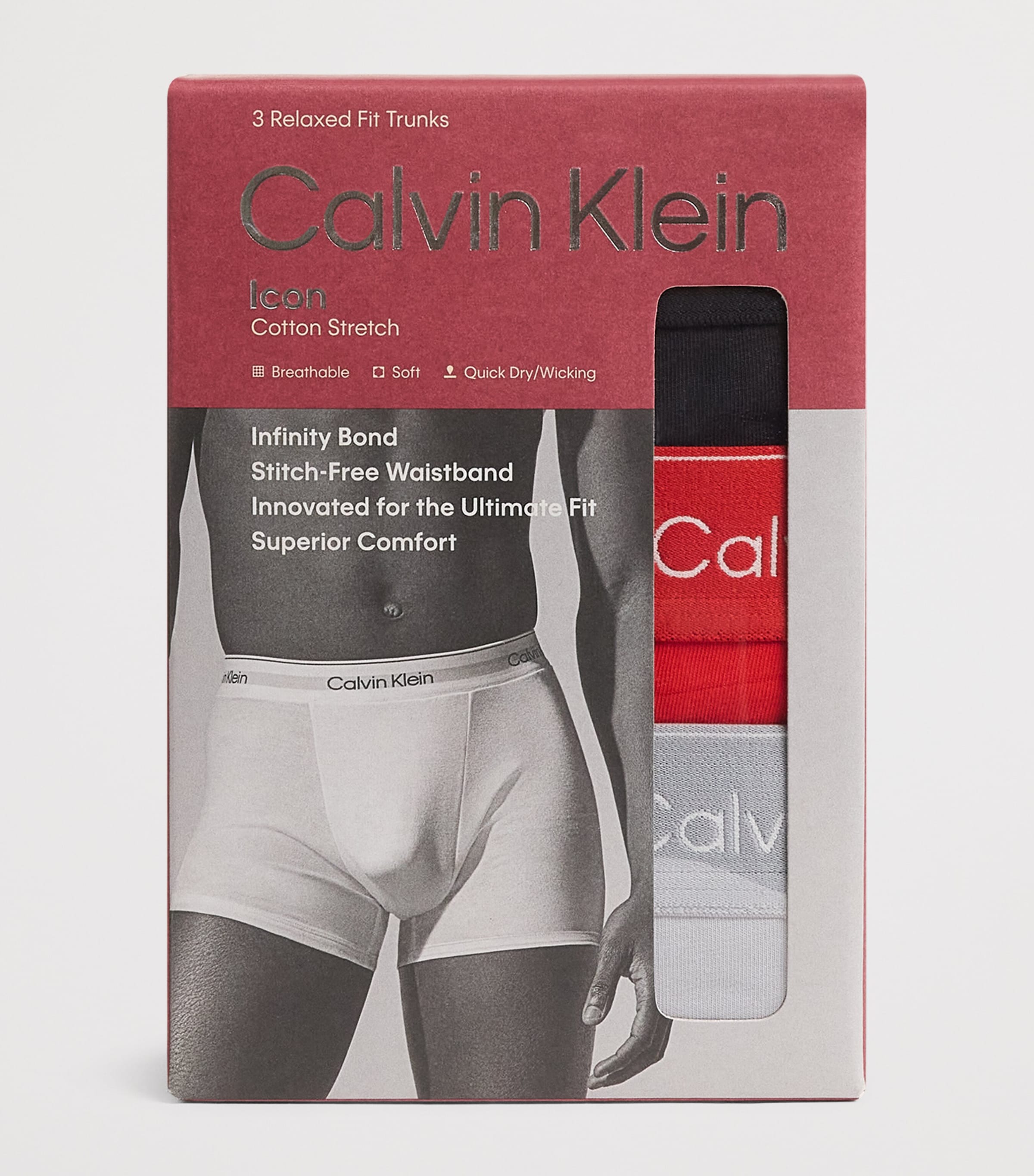 Stretch Cotton Relaxed Icon Boxers (Pack of 3) 0FDBLACK W/ DTM WB/ Image 4