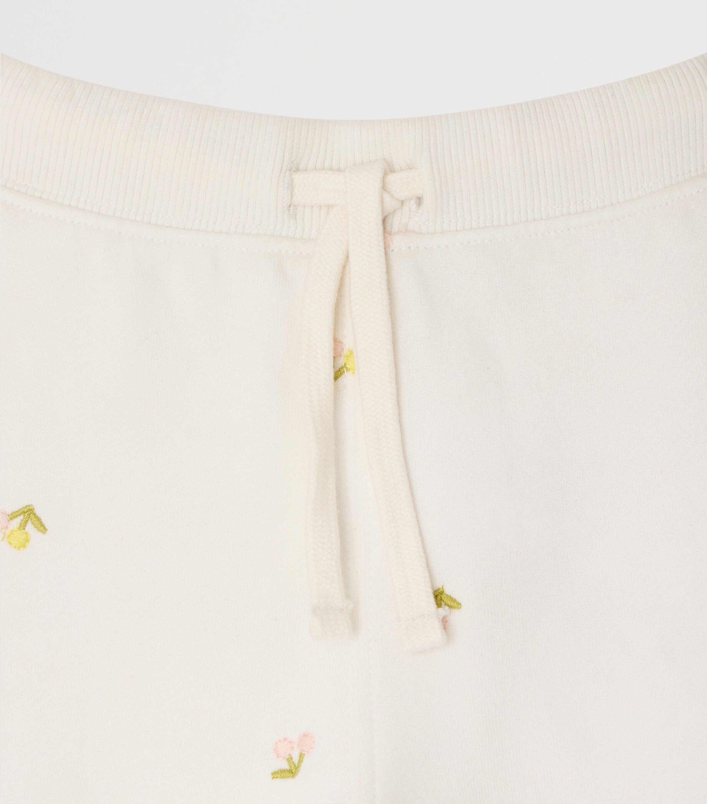 Bonpoint Organic Cotton Embroidered Leggings (6-18 Months) Im Ecru Image 3