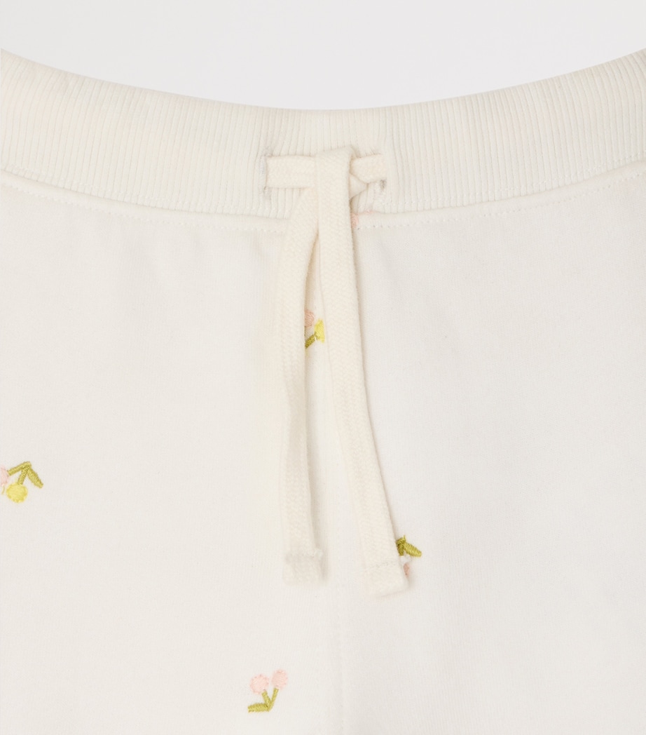 Bonpoint Organic Cotton Embroidered Leggings (6-18 Months) Im Ecru Image 3