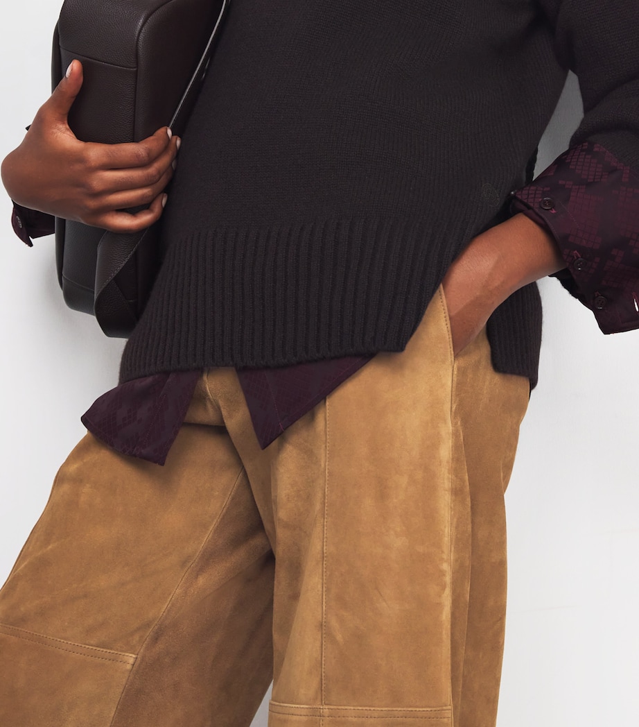 Suede Relaxed Trousers HAZELNUT SUEDE 222 Image 6