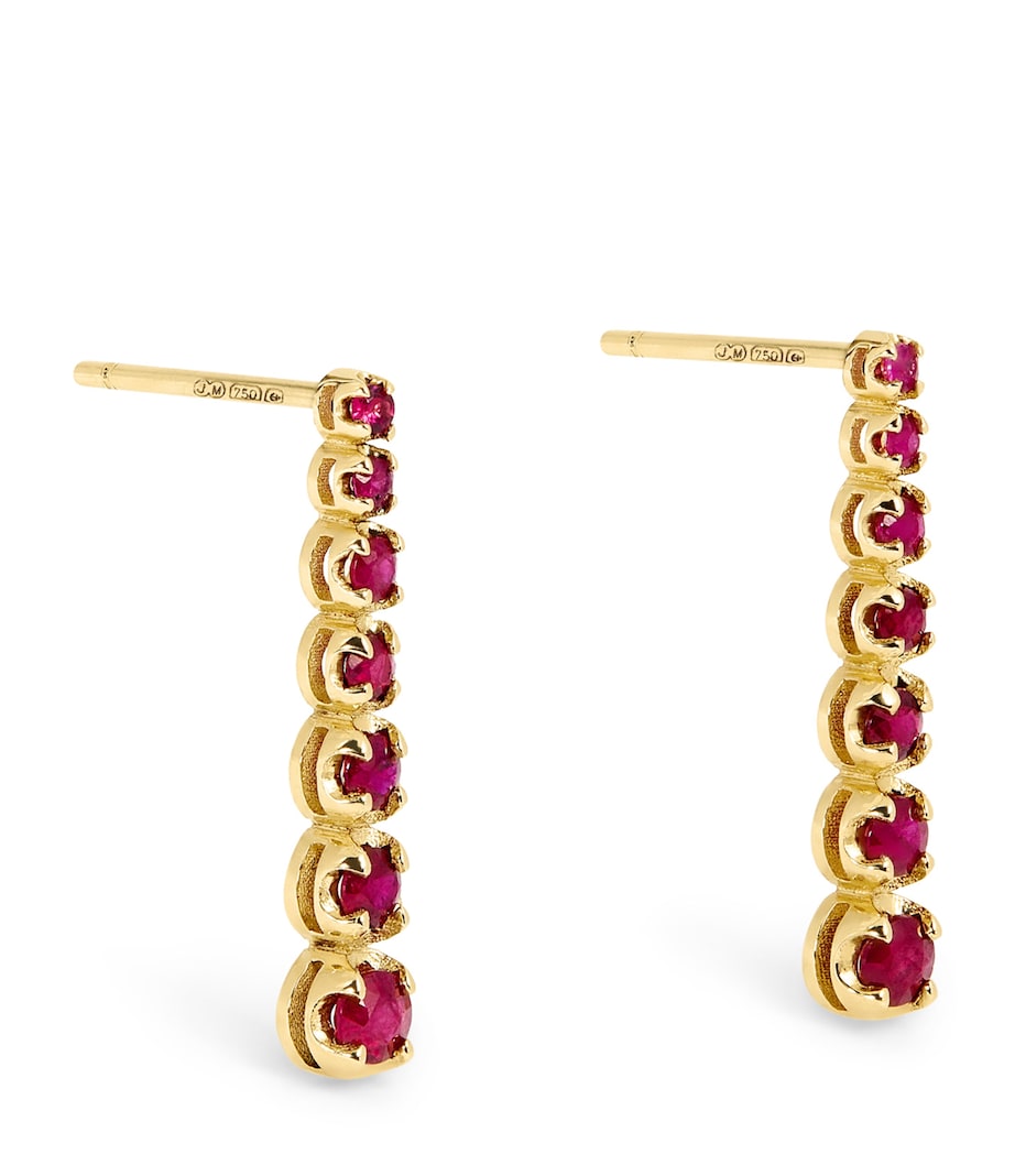 Yellow Gold and Ruby Edith Drop Earrings YELLOW GOLD Image 1