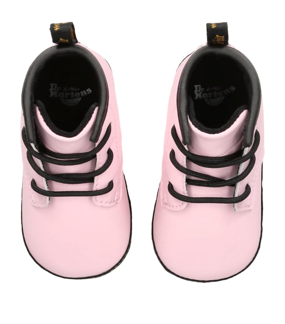 Leather 1460 Crib Booties PALE PINK Image 4