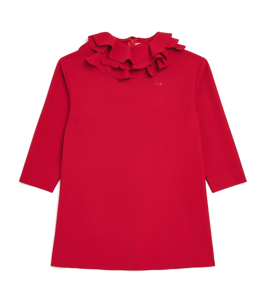 Ruffled-Collar Dress (2-14 Years) 377CHRISTMAS RED Image 1