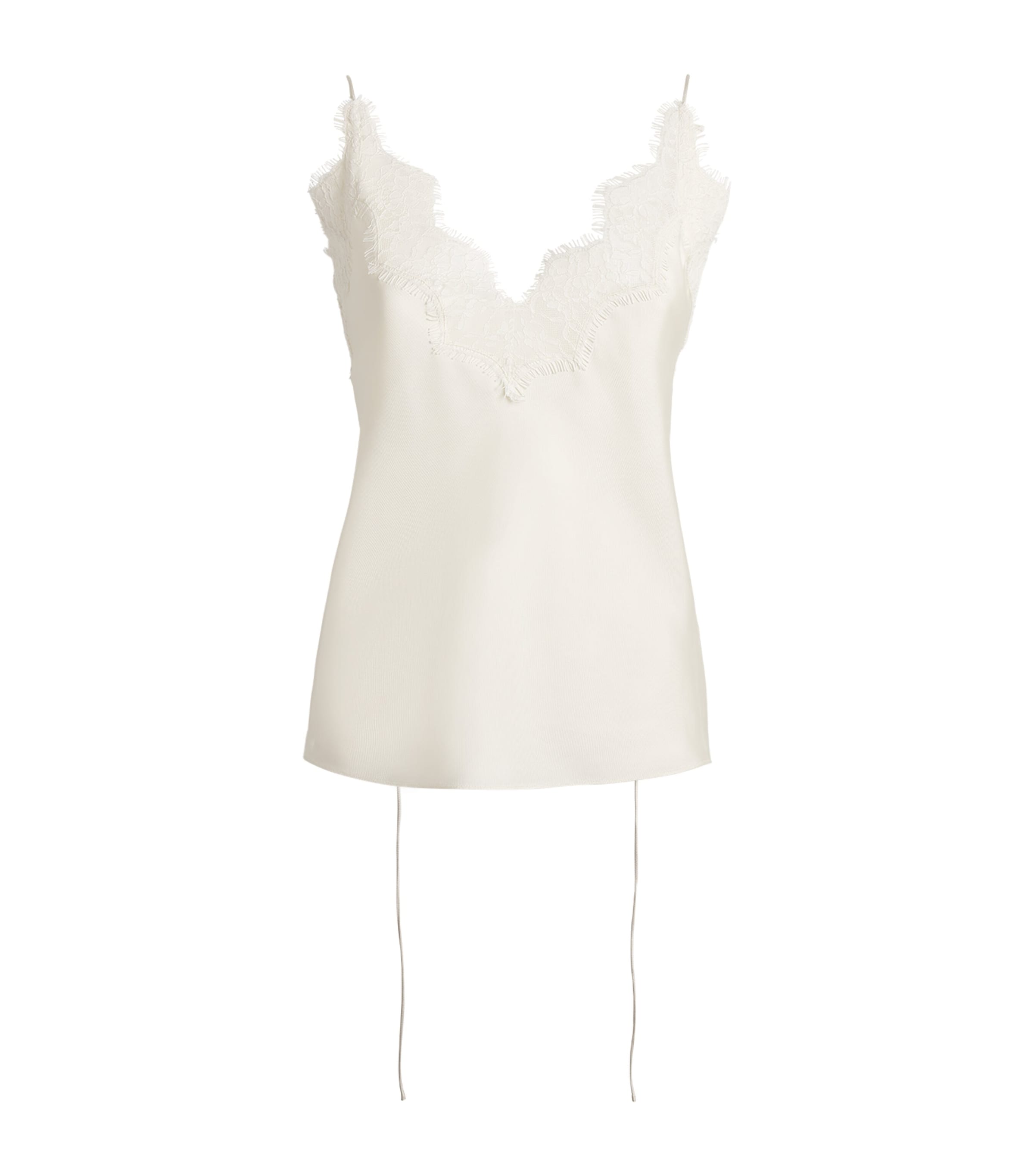 Silk Lace-Trim Camisole Top 101_291 CREAM Image 1