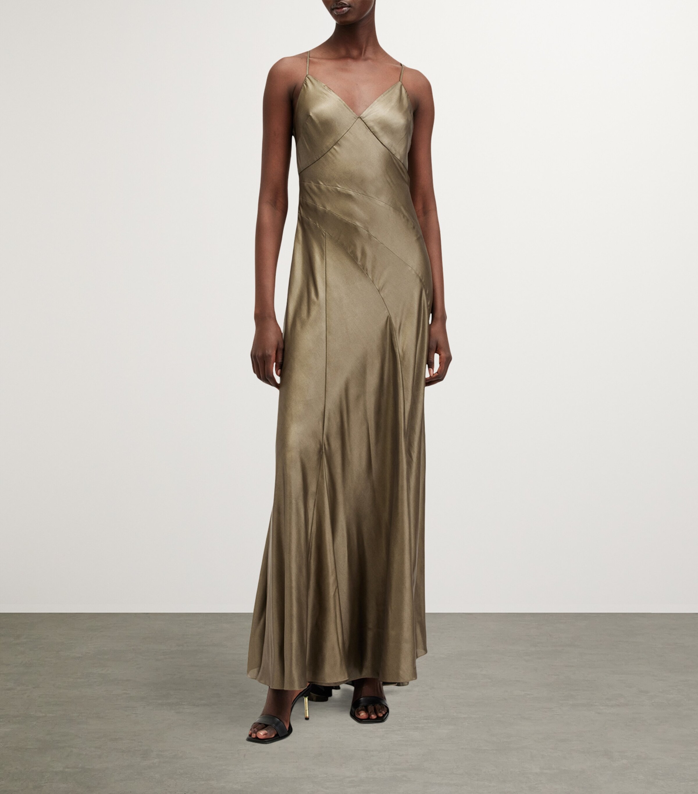AllSaints Multi Metallic Lili Maxi Dress | Harrods DO