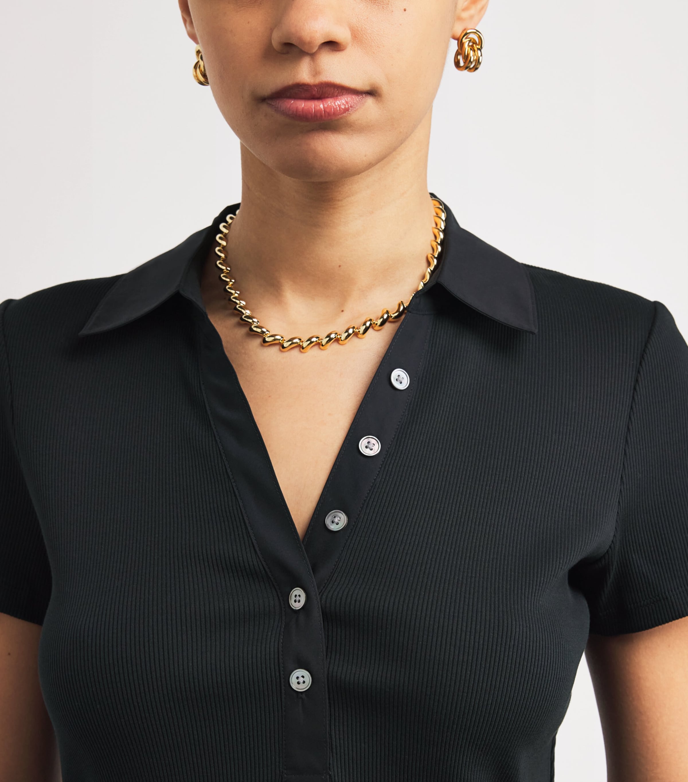 Cotton-Blend Kearney Polo Shirt B0002 BLACK Image 6