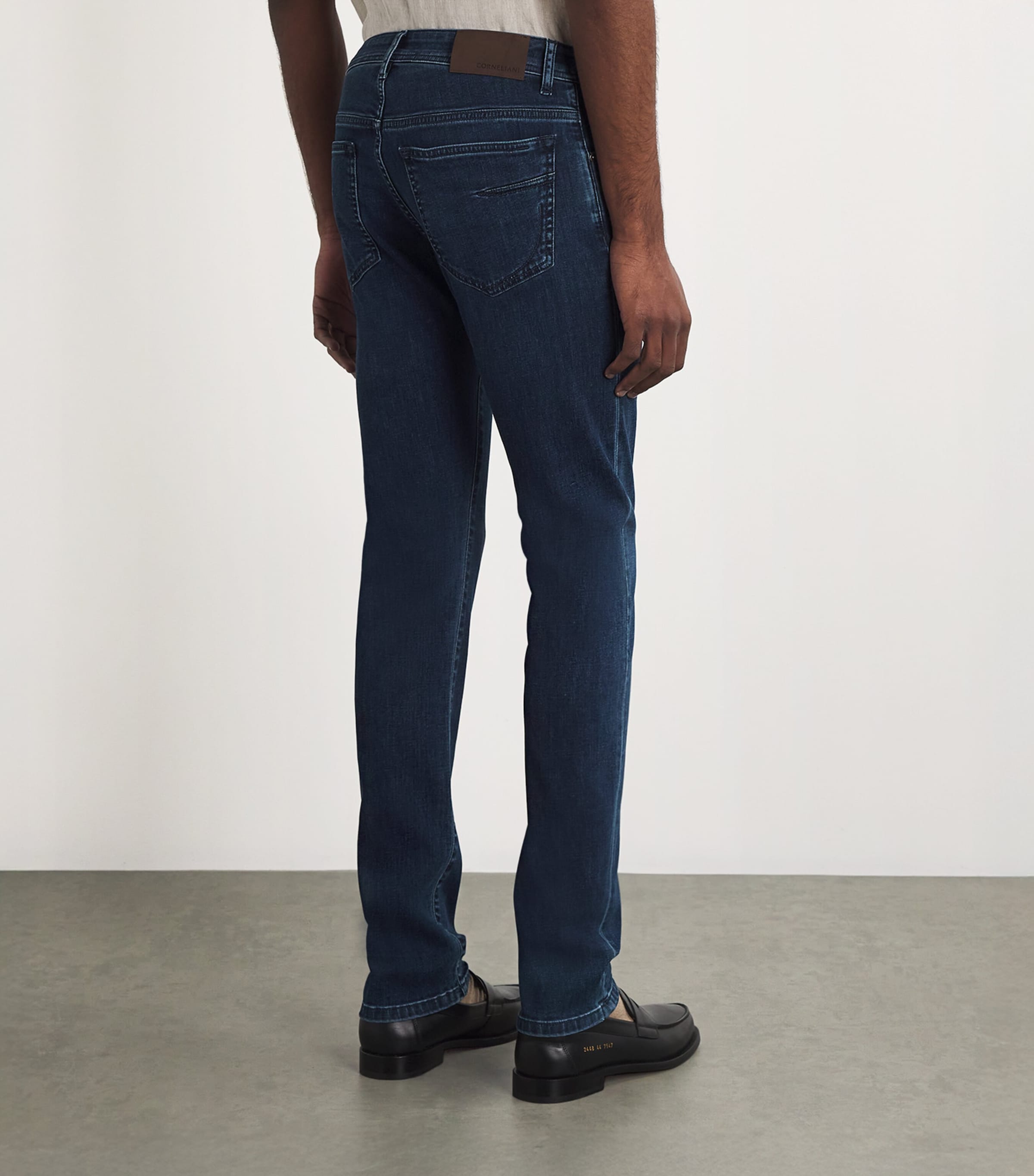 Embroidered-Logo Straight Jeans 003 CHINA BLUE Image 4