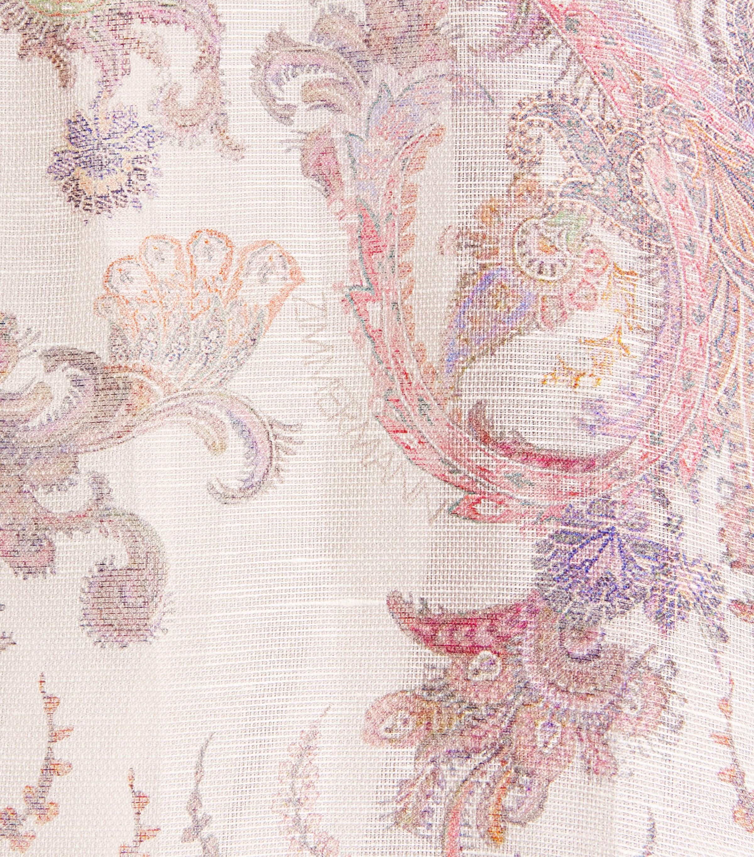 Zimmermann Womens Linen-Silk Alchemy Gown Cream Paisley Image 6