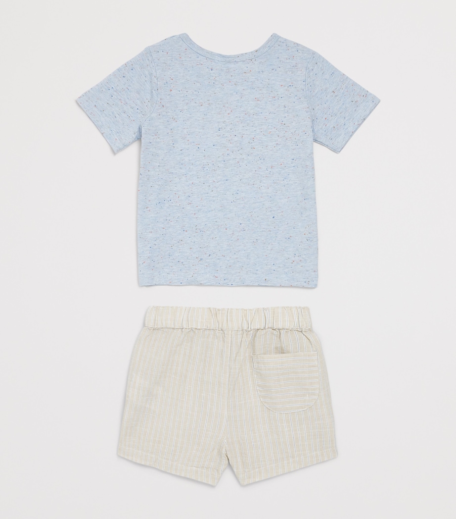Purebaby Organic Cotton-Linen T-Shirt and Shorts Set (0-12 Months) Tacst Image 2