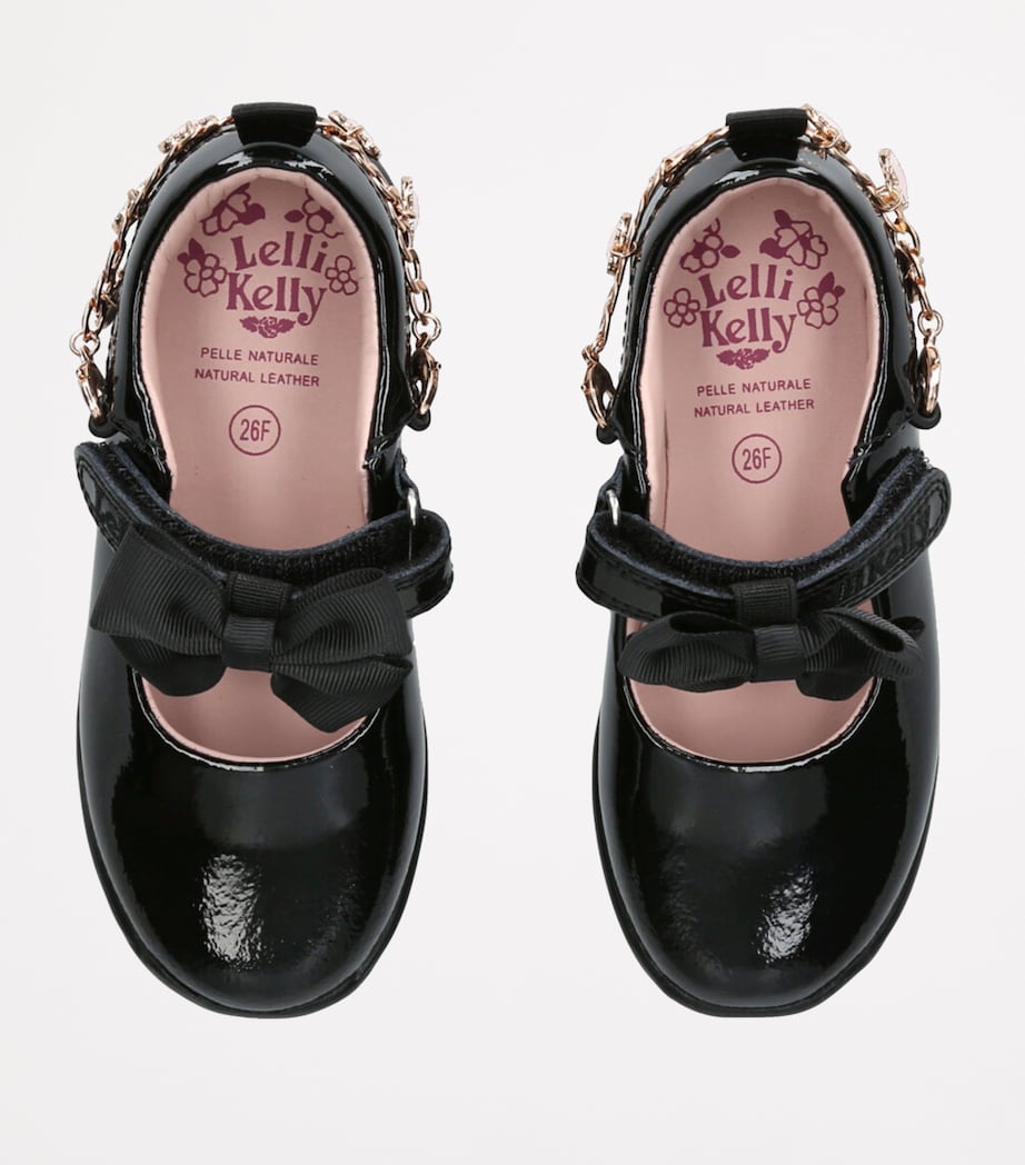 Lelli Kelly Patent Leather Bow-Detail Annie Shoes Black Image 4