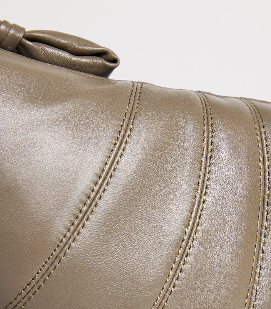 Medium Nappa Leather Croissant Bag DARK KHAKI GR678 Image 7