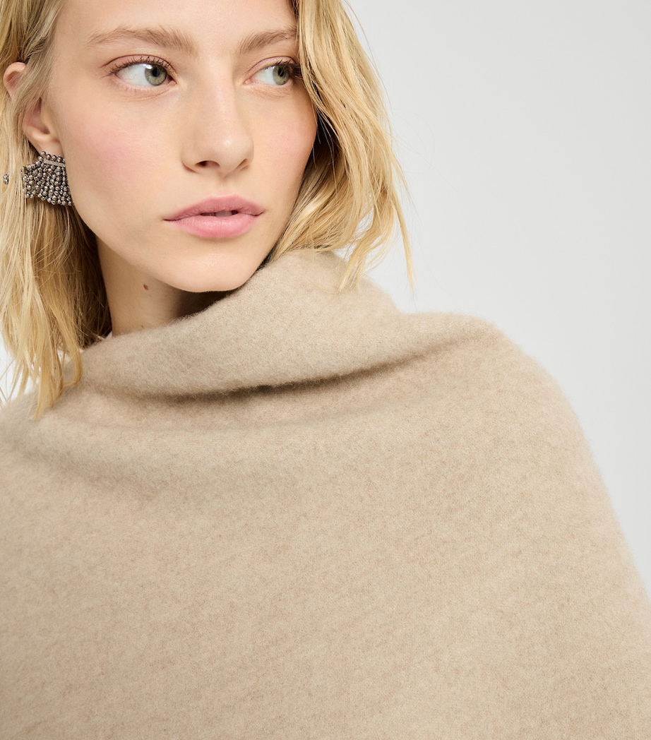 Wool-Cashmere Poncho CHA85 Image 6