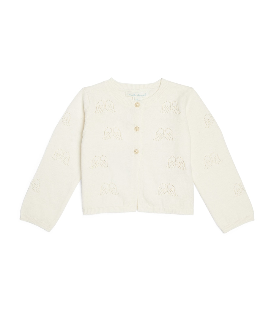 Pointelle Angel Wing Cardigan (3-12 Months) IVORY Image 1