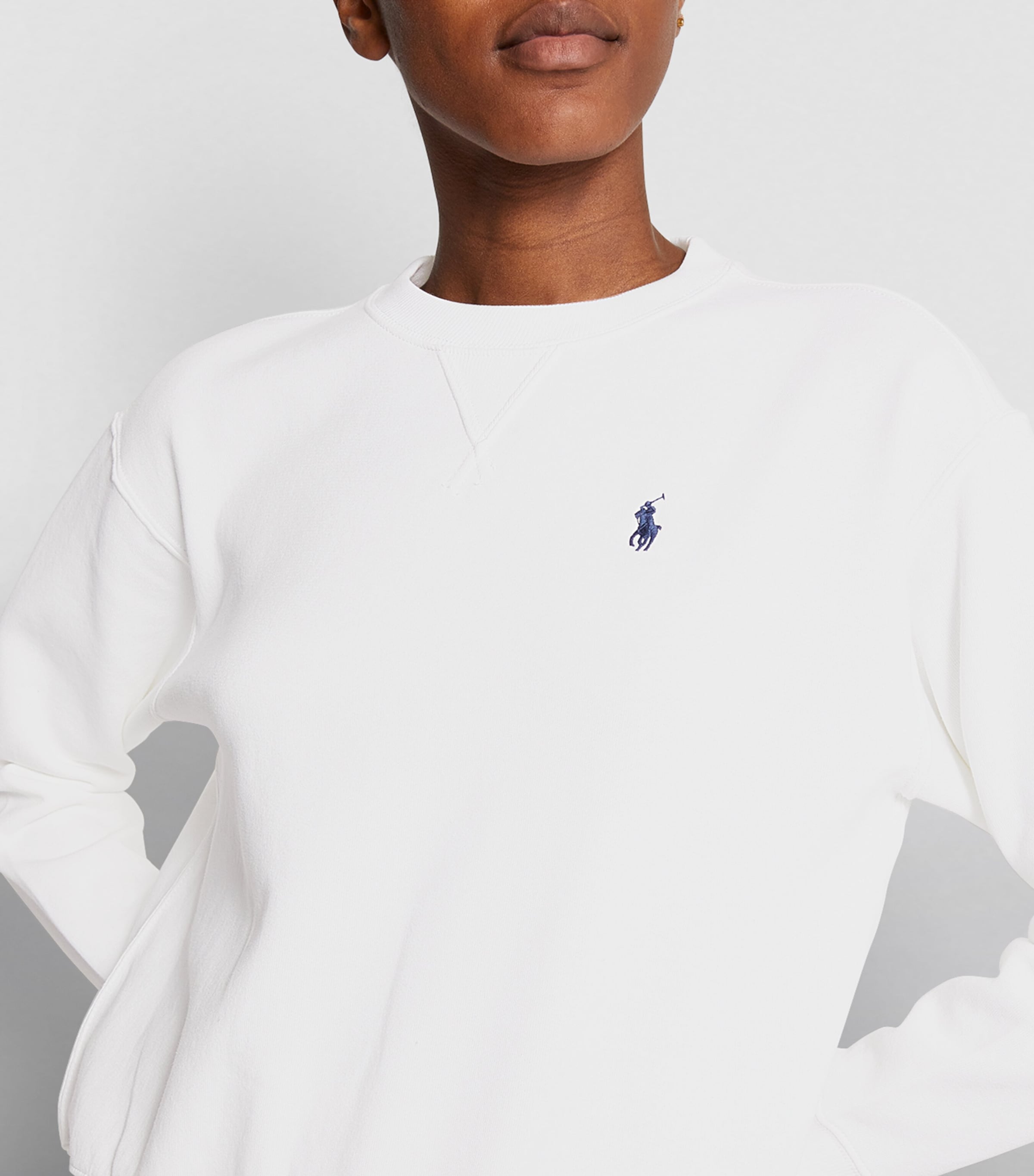 Polo Ralph Lauren Womens Polo Crew Neck Sweatshirt White Image 6
