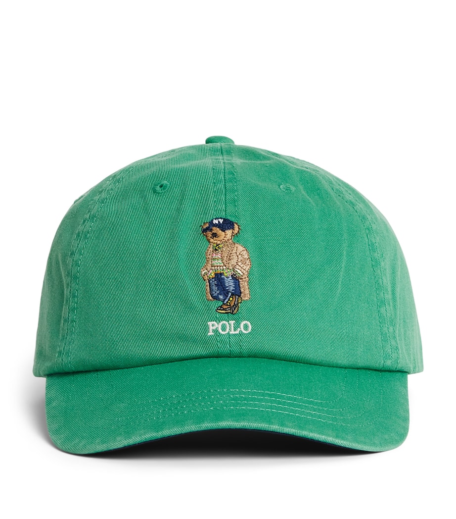 Polo Ralph Lauren Cotton Polo Bear Baseball Cap Raft Green Image 1