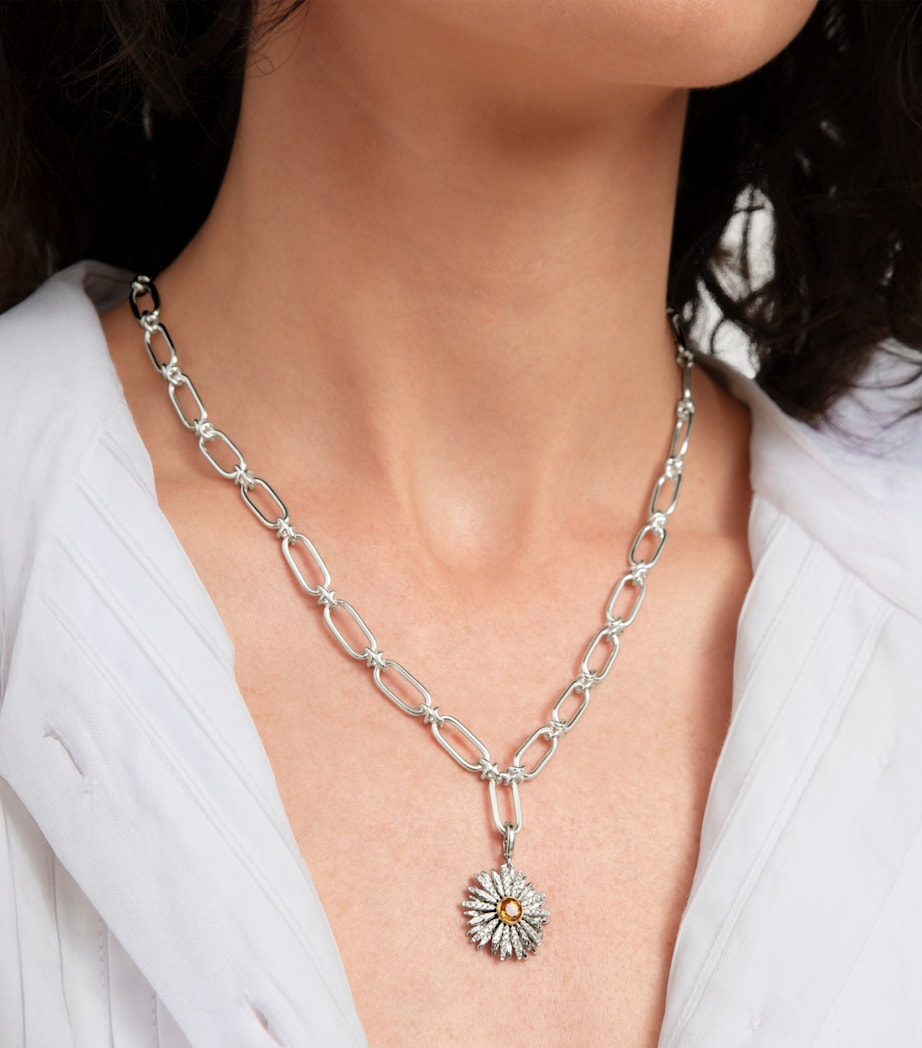 Yellow Gold, Citrine and Diamond Mythology Diamond Charm YELLOW GOLD Image 2