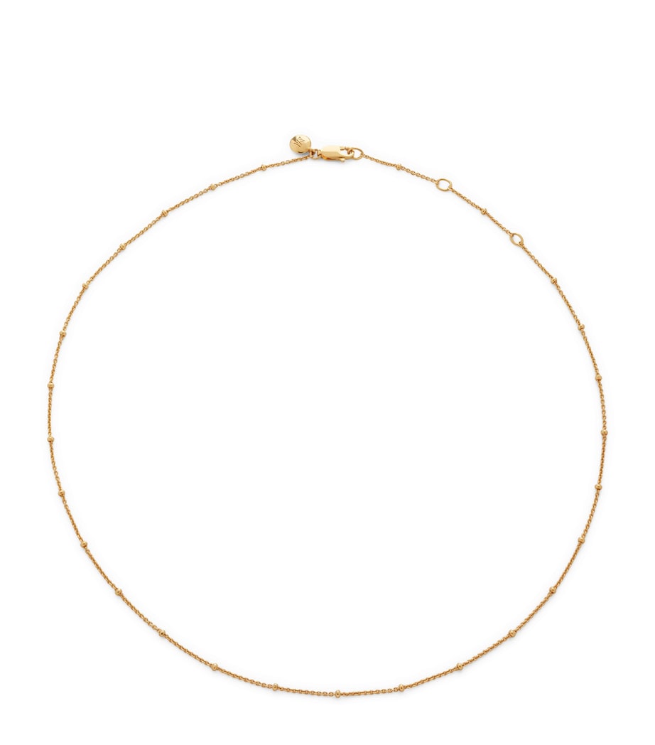 Gold Vermeil Beaded Chain Necklace (46cm) 18K GOLD VERMEIL Image 1