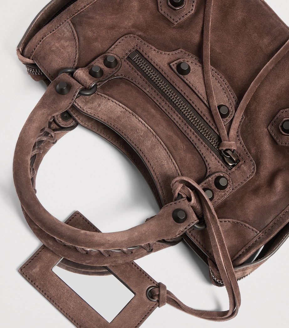 Balenciaga Mini Suede Le City Top-Handle Bag Image 6