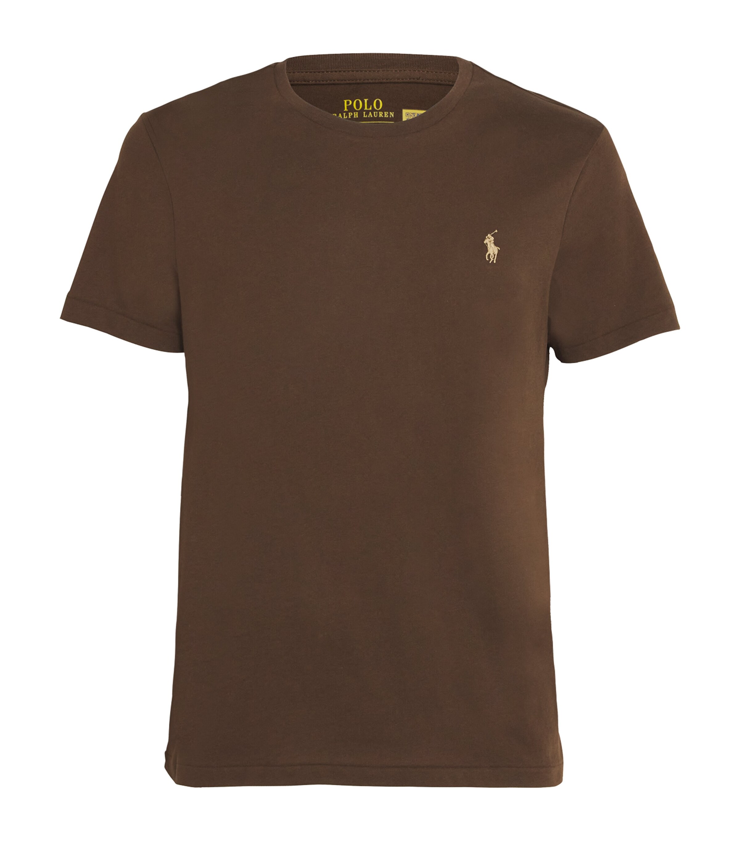 Polo Ralph Lauren Cotton Logo Custom Fit T-shirt In Brown