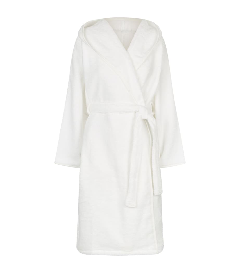 Zero Twist Hooded Bathrobe (Medium) WHITE Image 1