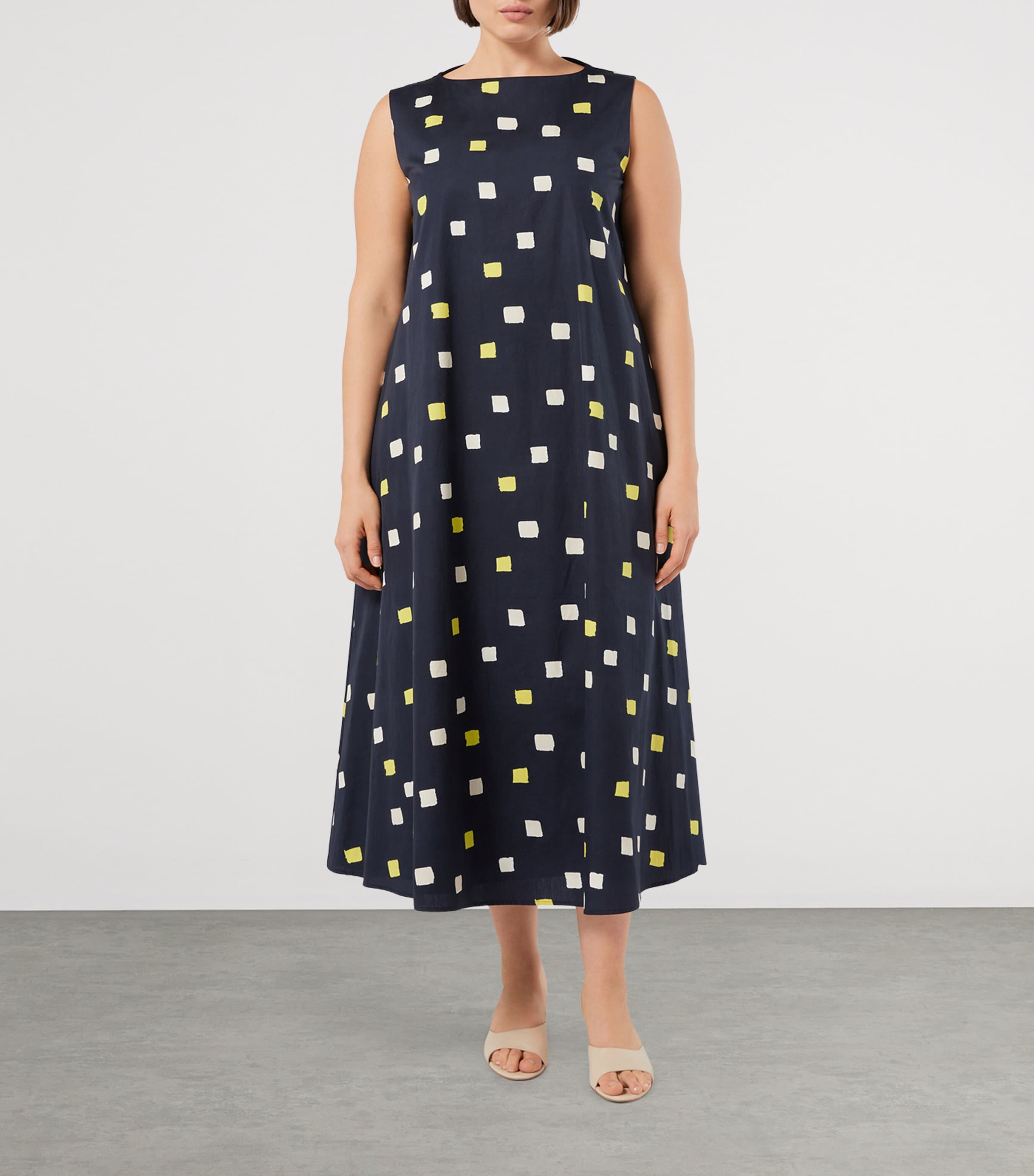 Cotton Printed Terni Midi Dress MIDNIGHTBLUE Image 2