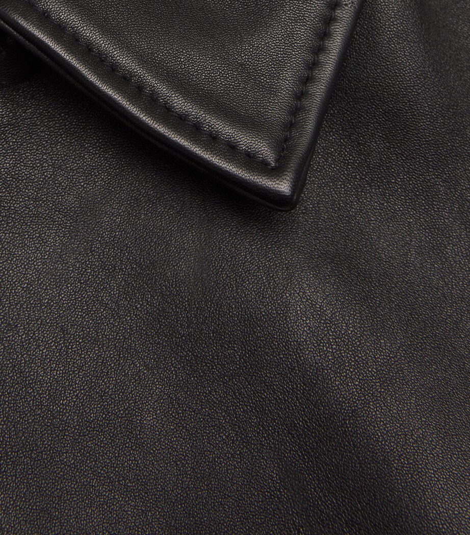 Leather Biker Jacket BLACK Image 5