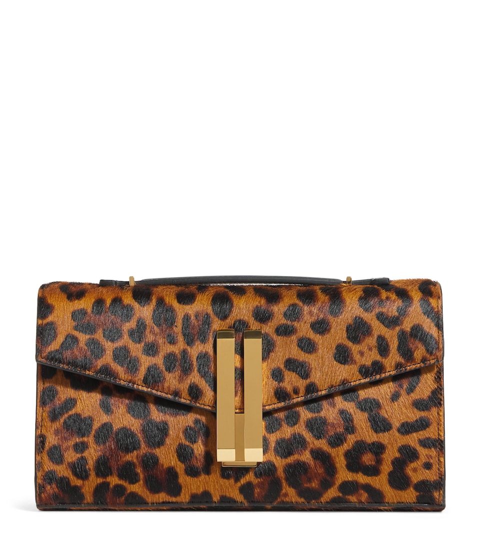 Leopard-Effect Calf Hair Vancouver Clutch