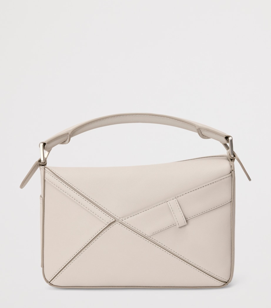 Small Leather Puzzle Panta Top-Handle Bag LIGHT GHOST Image 4