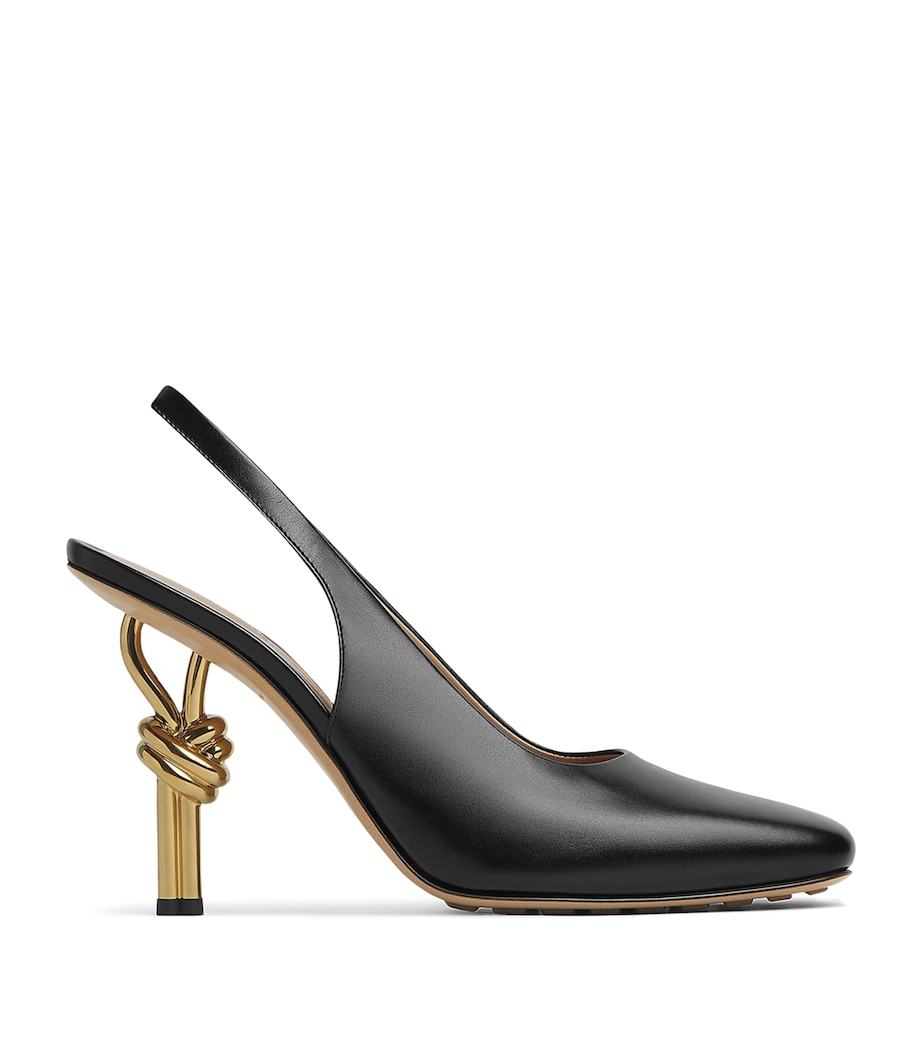 Leather Knot Slingback Heels 90 1000 Image 1