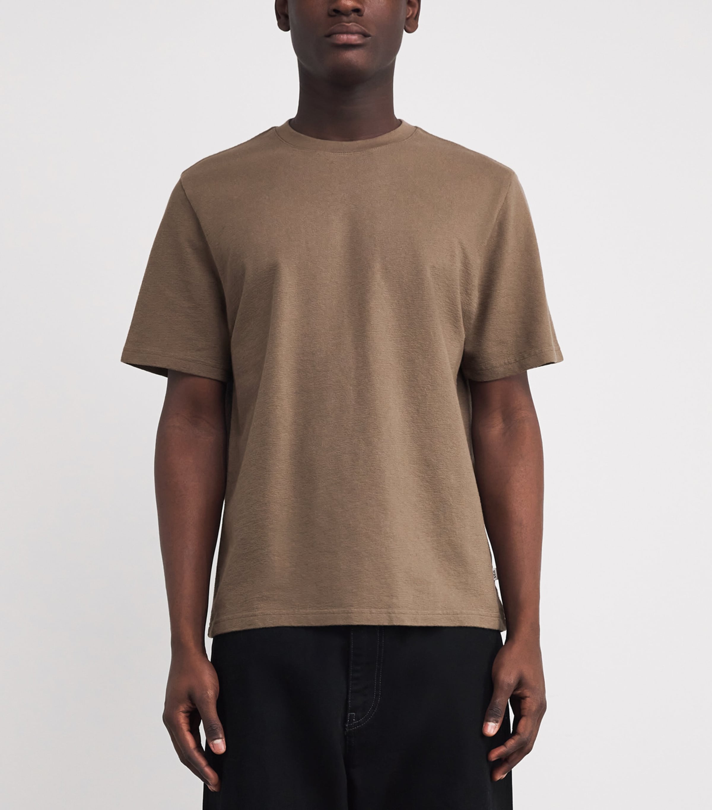Organic Cotton Dean T-Shirt KHAKI BROWN Image 3