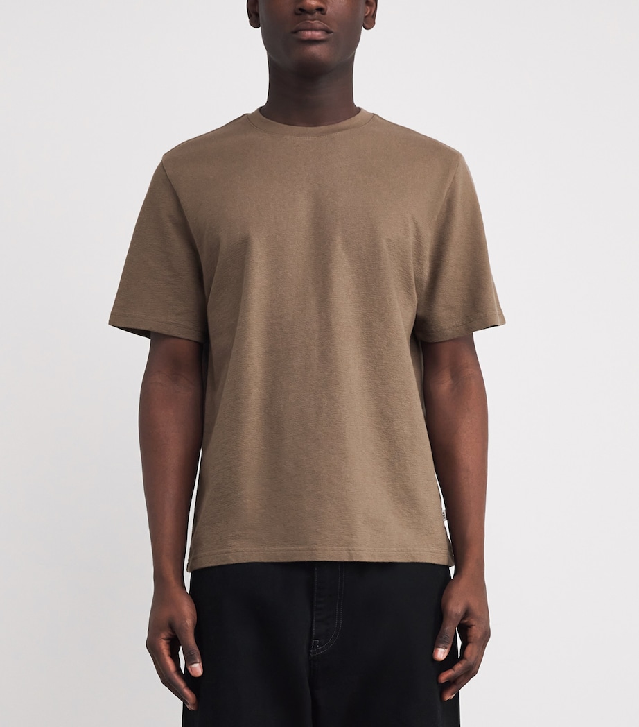 Organic Cotton Dean T-Shirt KHAKI BROWN Image 3