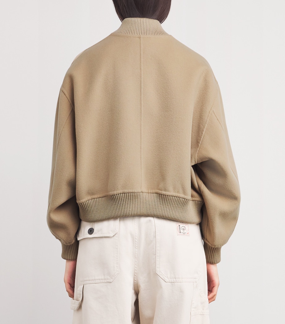 Wool-Blend Bomber Jacket CAMEL Image 4