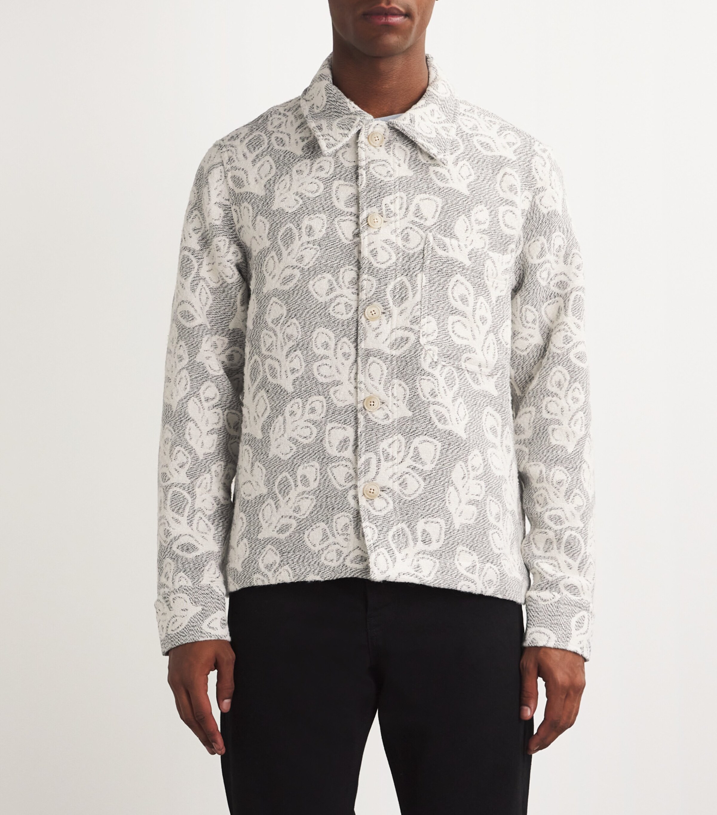 Jacquard Rahim Jacket BLACK MELANGE #793 Image 3