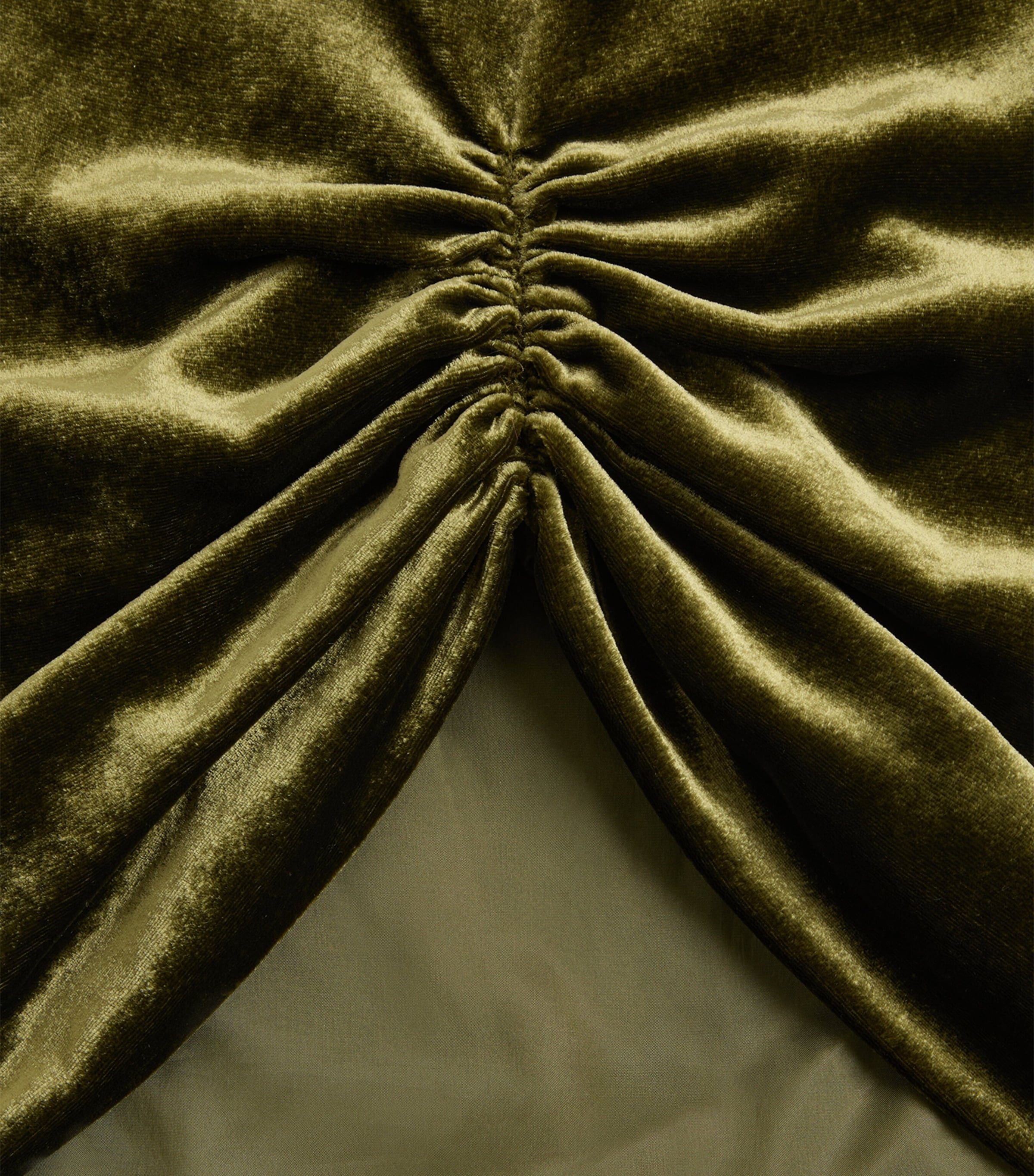 Valentino Womens Velvet Gathered Midi Skirt Image 6