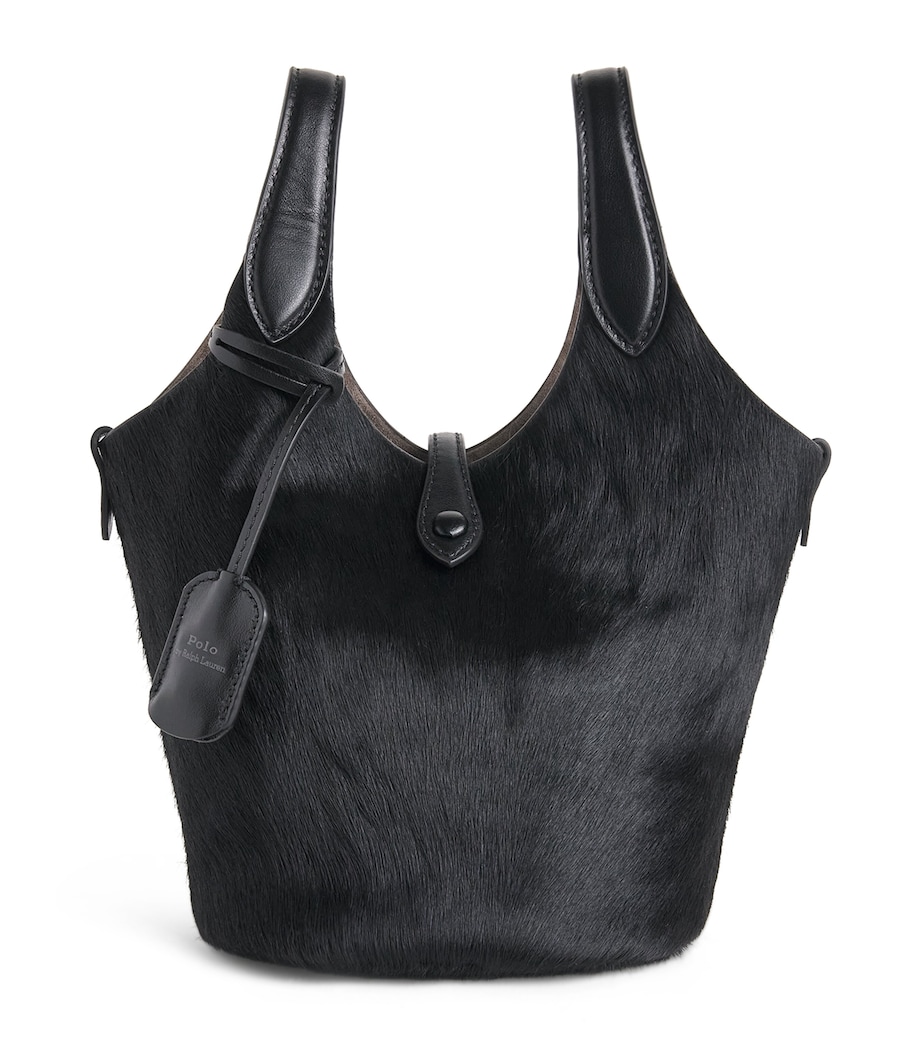 Polo Ralph Lauren Small Haircalf Polo Play Cross-Body Bag Black Image 1