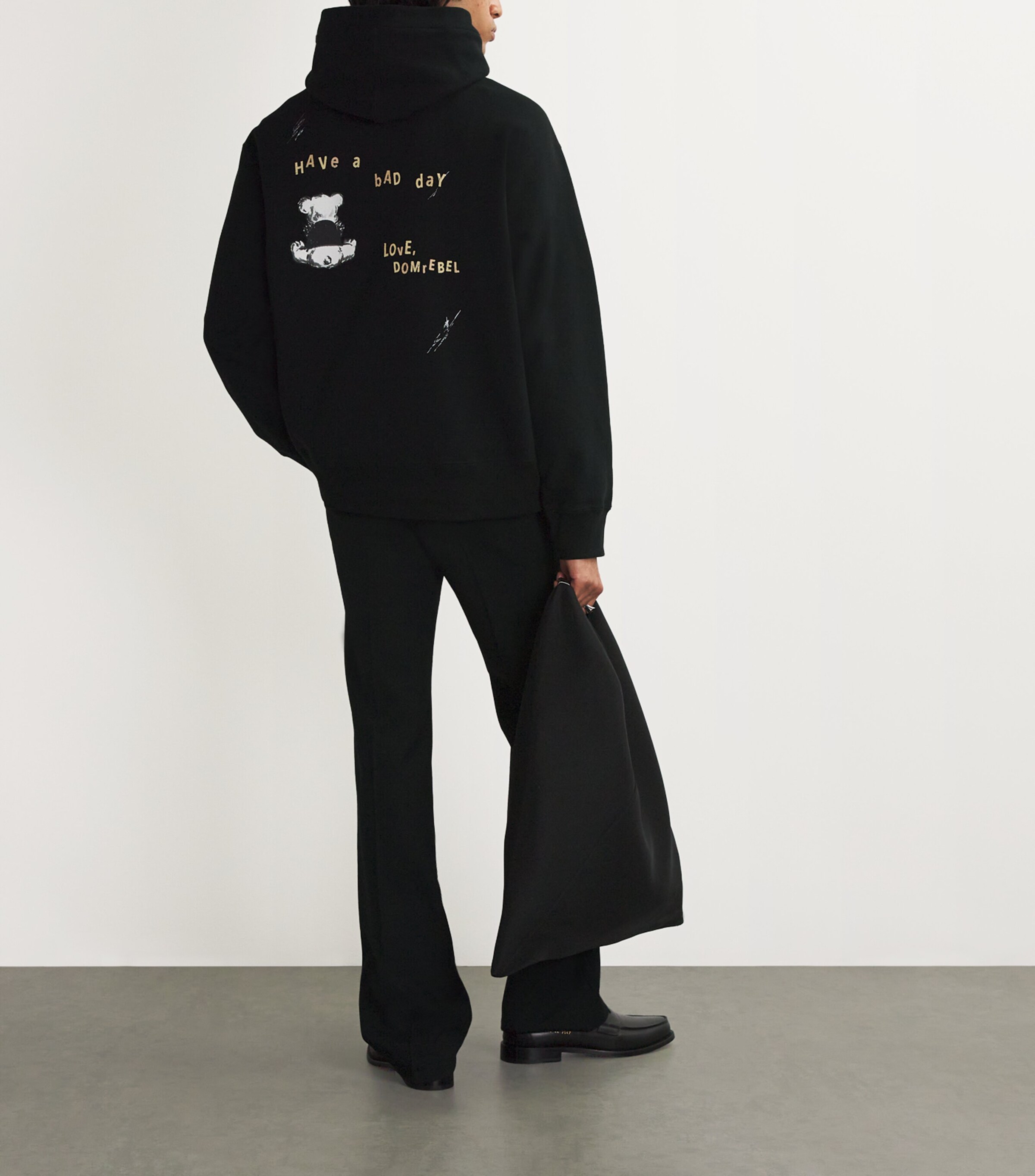 Cotton Gloomy Hoodie BLACK Image 2