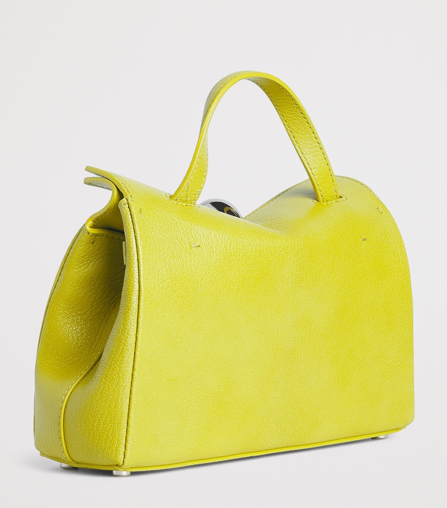 Jacquemus Small Leather Valérie Top-Handle Bag Acid Green Image 3