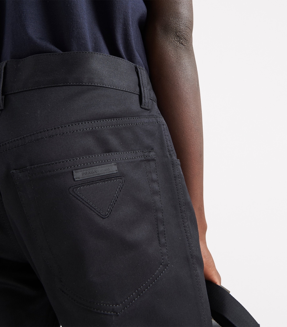 Stretch-Drill Tapered Jeans F0557 Image 4