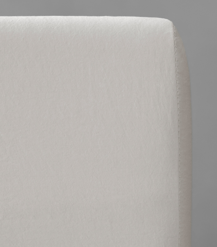 Society Limonta Cotton Nite Super King Fitted Sheet (180cm x 200cm) Bianco Image 2