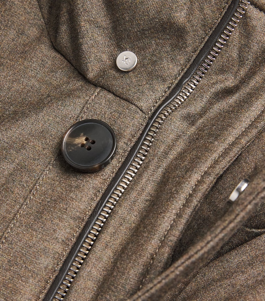 Wool-Silk Down Mink-Trim Parka B3211 ERTH/DRK LCHN Image 5