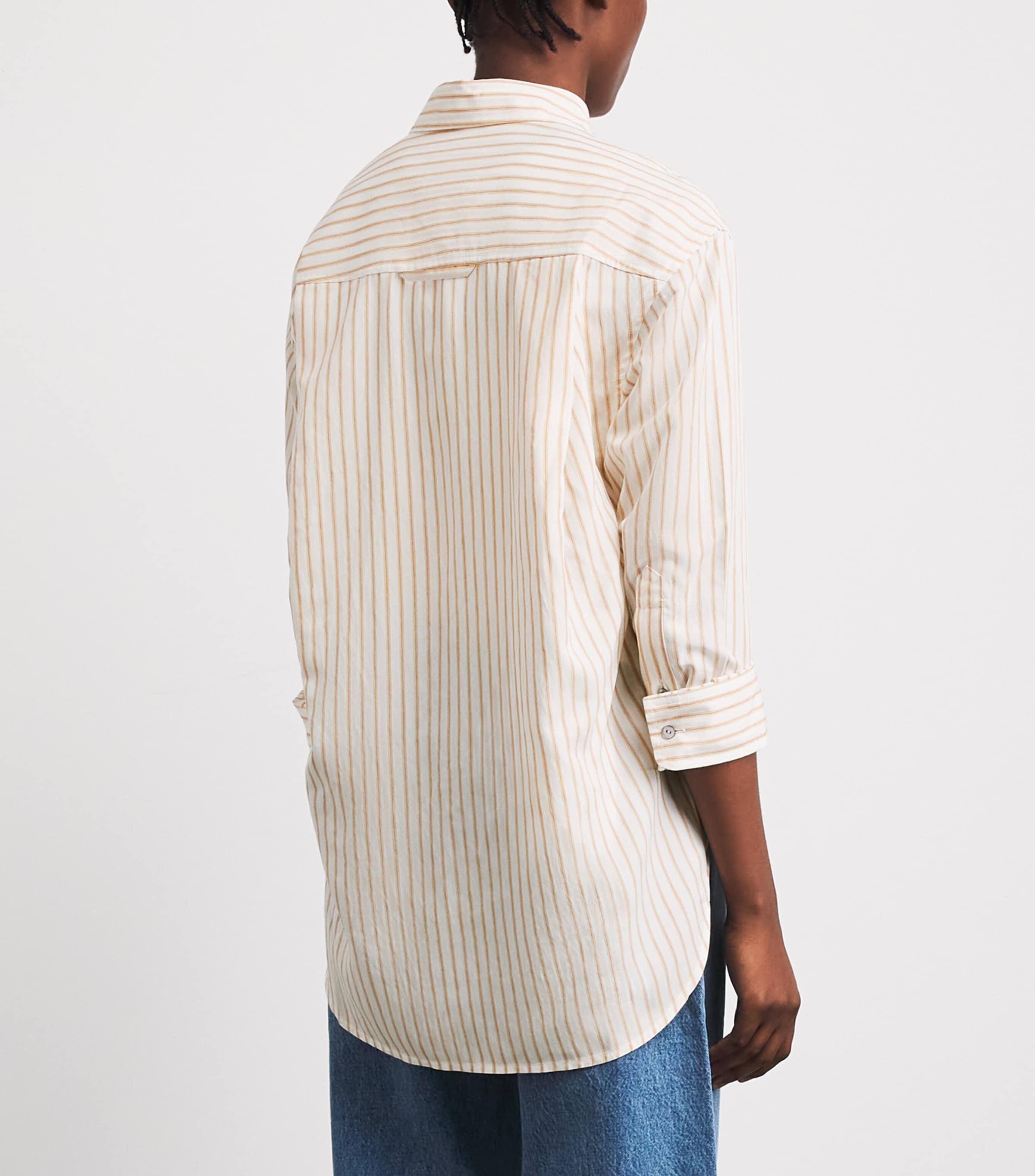 Citizens of Humanity Womens Cotton Stripe Kayla Shirt Shbst Sherbet S Image 5