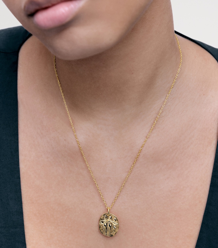 Monica Vinader Gold Vermeil Talisman Sisterhood Pendant Gold Vermeil Image 2