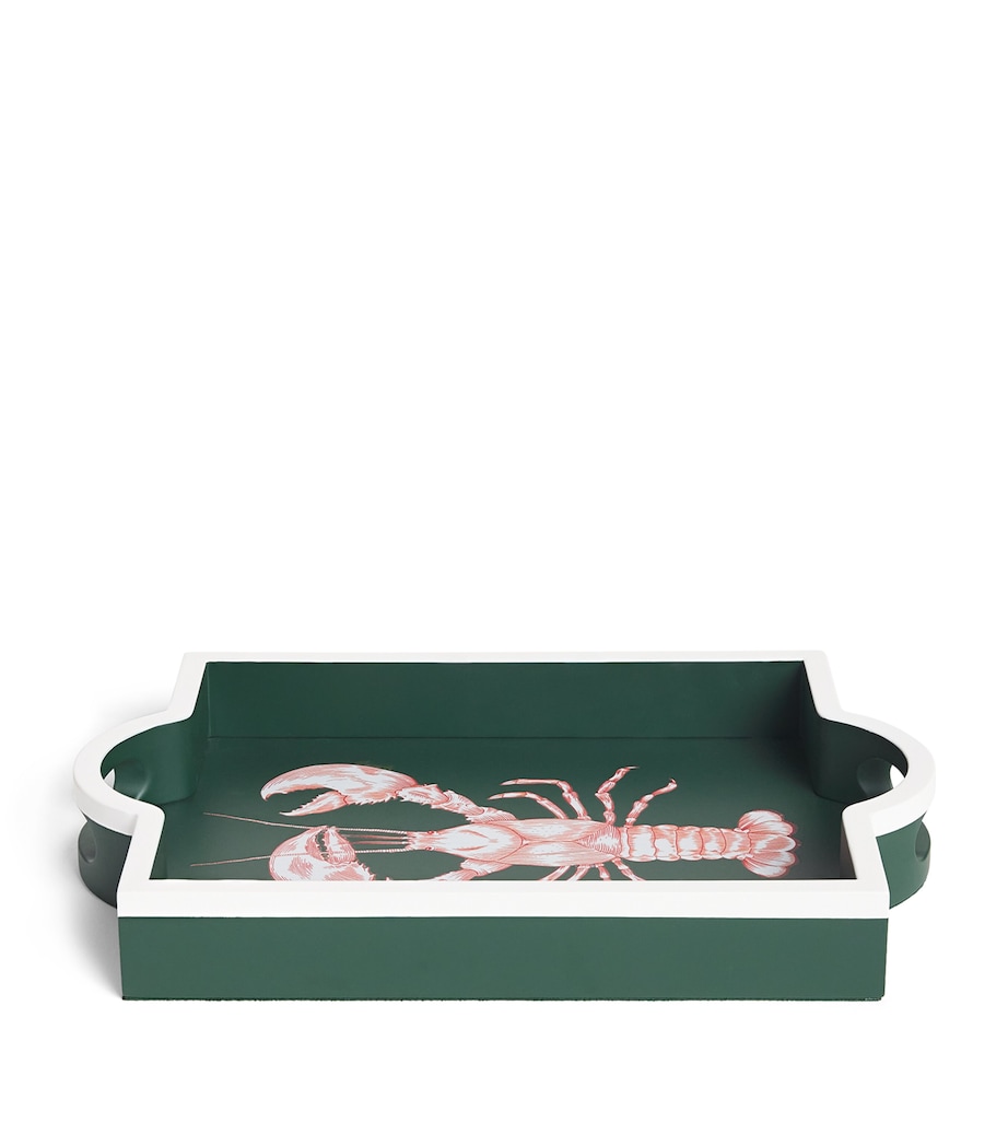 Small Stackable Tray (30cm x 20cm) HARRODS GREEN Image 1